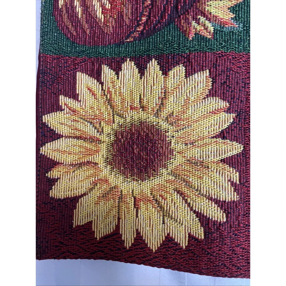 Long Table Runner Thanksgiving Pumpkin Sunflower Tapestry 72